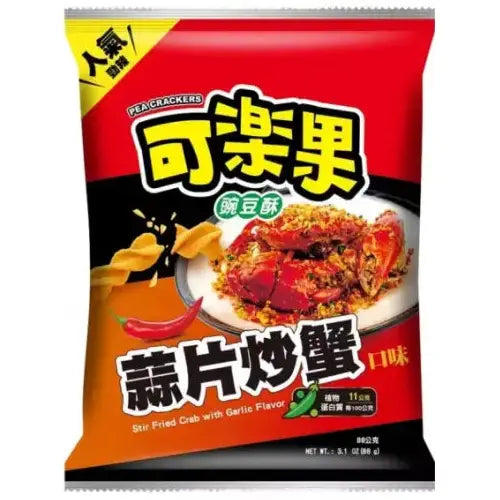 KOLOKO Fried Garlic & Crab 88g/ Koloko cepti ķiploku un krabju garšas kraukšķi 88 g Oishii Asian Mart