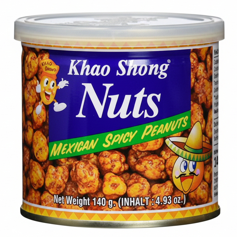 Khao Shong Mexican Spicy Peanut 140g/ KHAO SHONG pikantie zemesrieksti meksikāņu gaumē 140 g