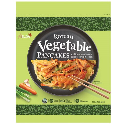 Korean Vegetable Pancake 300g/ Korejiešu dārzeņu pankūka 300g - Oishii Asian Mart