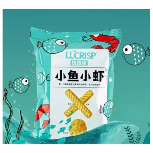 LANGLANG Shrimp Flavor Strips 70g/ Garneļu garšas uzkodu strēmelītes 70 g - Oishii Asian Mart