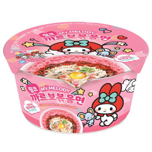 **LIMITED EDITION Sanrio Kuromi Carbonara Noodle 109g/ Sanrio Kuromi Carbonara nūdeles 109 g Oishii Asian Mart