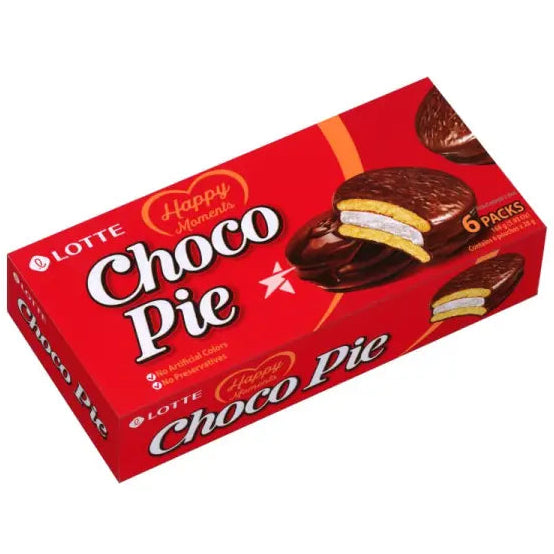 LOTTE Chocopie Kakao 168g (6 pcs)/ LOTTE Šokolādes Kūka ChocoPie 168g Oishii Asian Mart