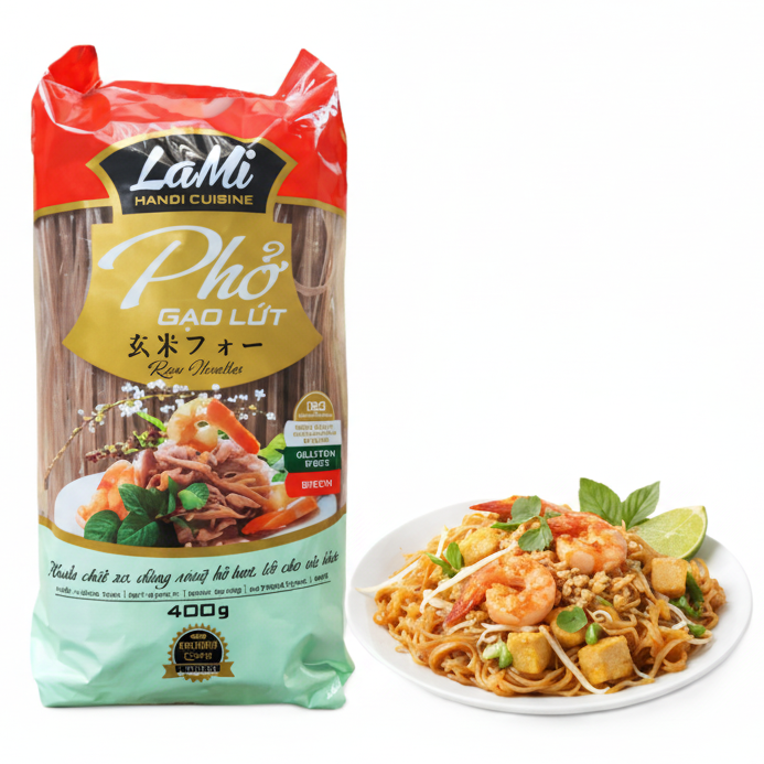 Lami brown rice noodle 400g/ Lami brūno rīsu nūdeles 400 g