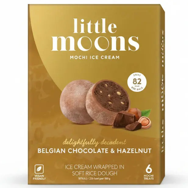 Little Moons Chocolate and Hazelnut/ Little Moons Beļģijas šokolāde un lazdu rieksti