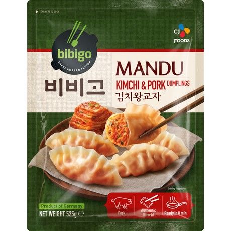 BIBIGO Mandu Kimchi & Pork 525 g/ BIBIGO Mandu pelmeņi ar kimchi un cūkgaļu 525 g