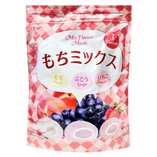 Tokimeki Mix Mochi Peach Grape Strawberry 510g/ Tokimeki Mix Mochi persiku vīnogu zemeņu 510g