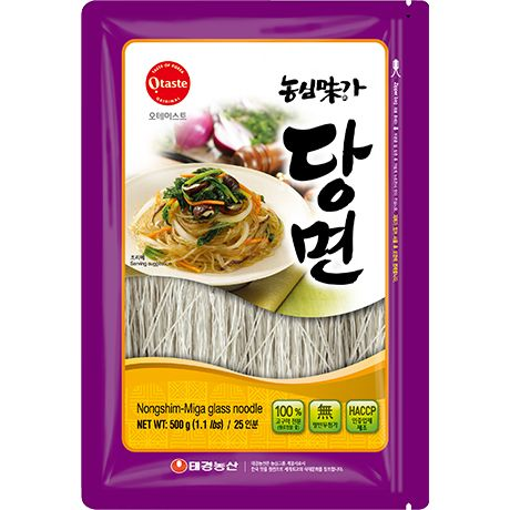 NONGSHIM Sweet Potato Glass Noodle 500g/ NONGSHIM stikla nūdeles no saldajiem kartupeļiem 500 g Oishii Asian Mart