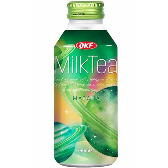 OKF Milk Tea Matcha 390ml/ OKF piena tēja ar mačā garšu 390 ml Oishii Asian Mart