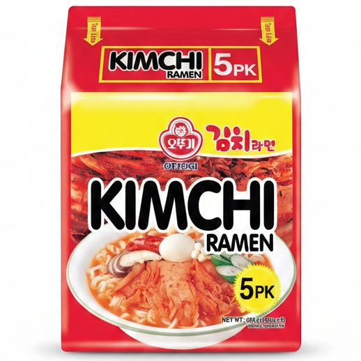 Ottogi Ramen Kimchi (5 x 120g)/ OTTOGI ramen ar kimči garšu (5 × 120 g) Oishii Asian Mart