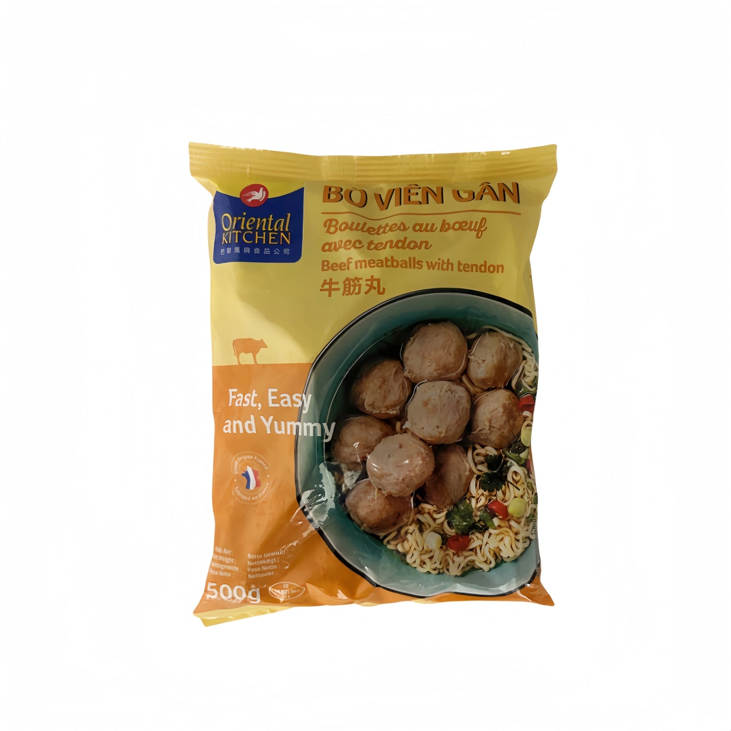 ORIENTAL KITCHEN Beef Tendon Balls 500g/ ORIENTAL KITCHEN Liellopa Cīpslu Bumbiņas 500g ORIENTAL KITCHEN