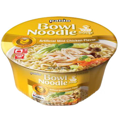 Paldo Mild Chicken Bowl Noodle 86g/ Paldo maigas vistas nūdeles bļodā 86 g PALDO