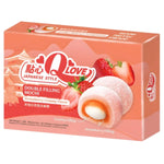 QLove Creamy Strawberry Double Filling Mochi 180g/ QLove krēmīgais zemeņu dubultā pildījuma moči 180 g QLove