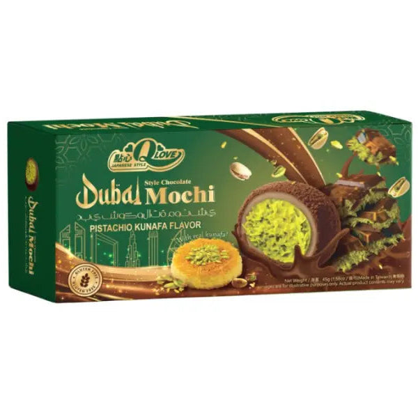 QLove Dubai Chocolate Deluxe Mochi 45g/ Dubaijas šokolādes Deluxe moči 45 g - Oishii Asian Mart