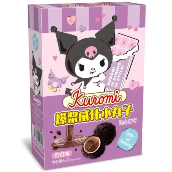 Qi Kuromi Chocolate Lava Crispy Rice Balls 65g/ Qi Kuromi šokolādes lava kraukšķīgās rīsu bumbiņas 65 g Qi