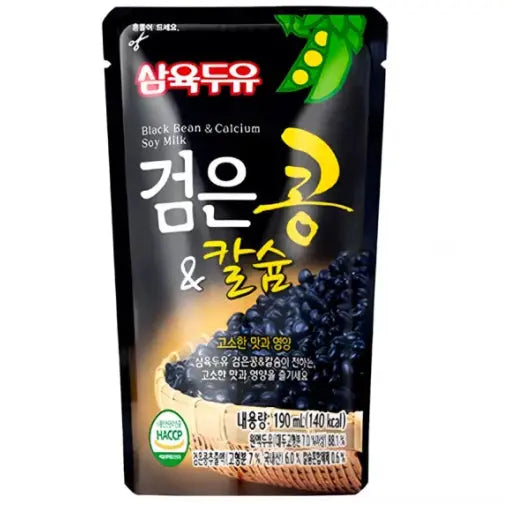 SAHMYOOK Black Bean & Calcium Soybean Milk 190ml/ AHMYOOK melno pupiņu un kalcija sojas piens 190 ml SAHMYOOK