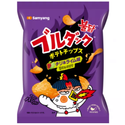 SAMYANG Buldak Lime & Chilli Potato Chip 55g/ SAMYANG Buldak laima un čili kartupeļu čipsi 55 g