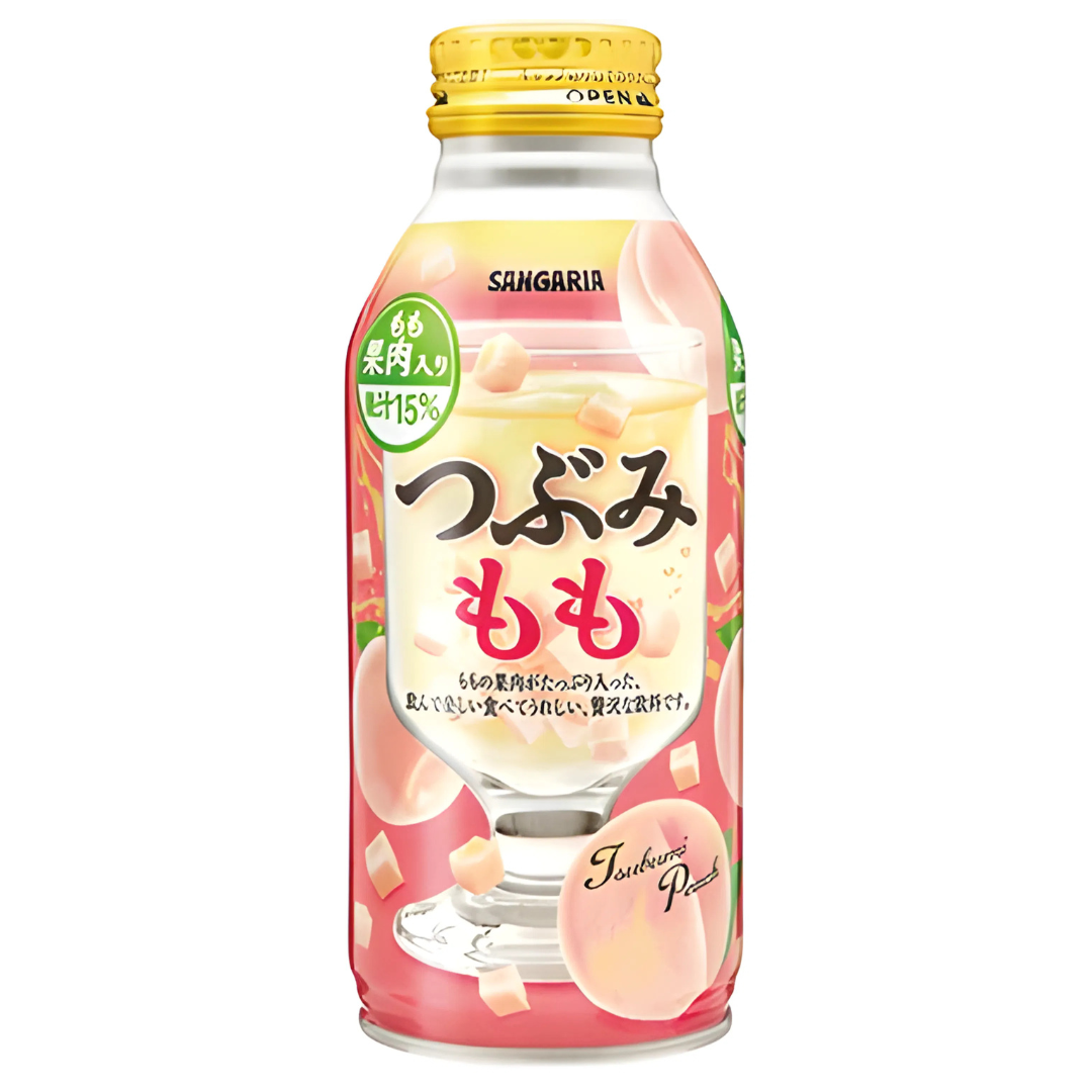 Sangaria Pulpy Peach Bottle 380g/ Sangaria mīksto persiku dzēriens 380g - Oishii Asian Mart