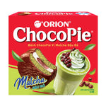 Orion Chocopie Matcha & Red bean 360g/ Ar mačhas un sarkano pupiņu garšu, 360 g - Oishii Asian Mart