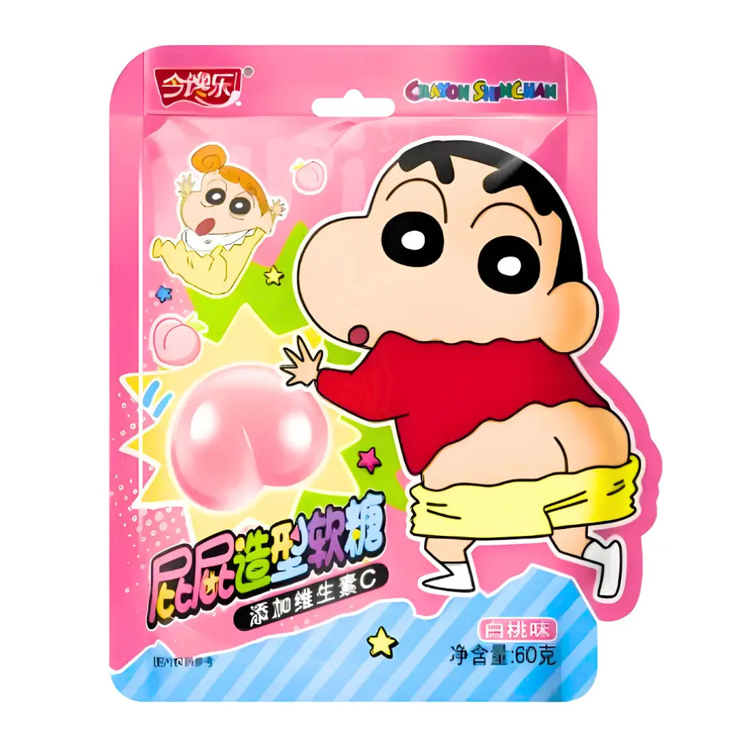 Crayon Shinchan Peach Gummy Candy 60g/ Crayon Shinchan persiku želejkonfektes 60g - Oishii Asian Mart