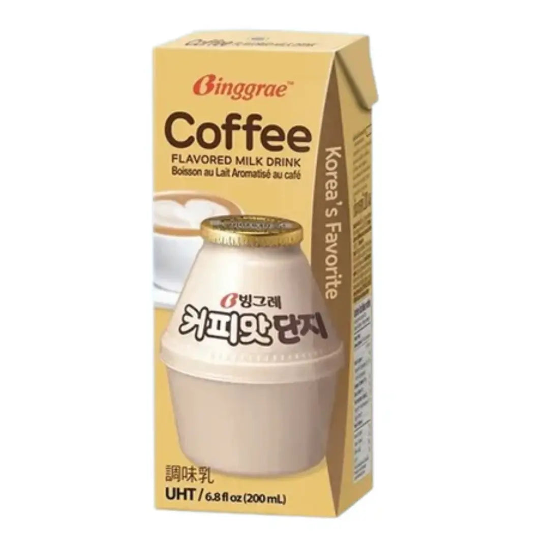 Binggrae Coﬀee Milk Drink 200ml/ Binggrae kafijas piena dzēriens 200ml - Oishii Asian Mart