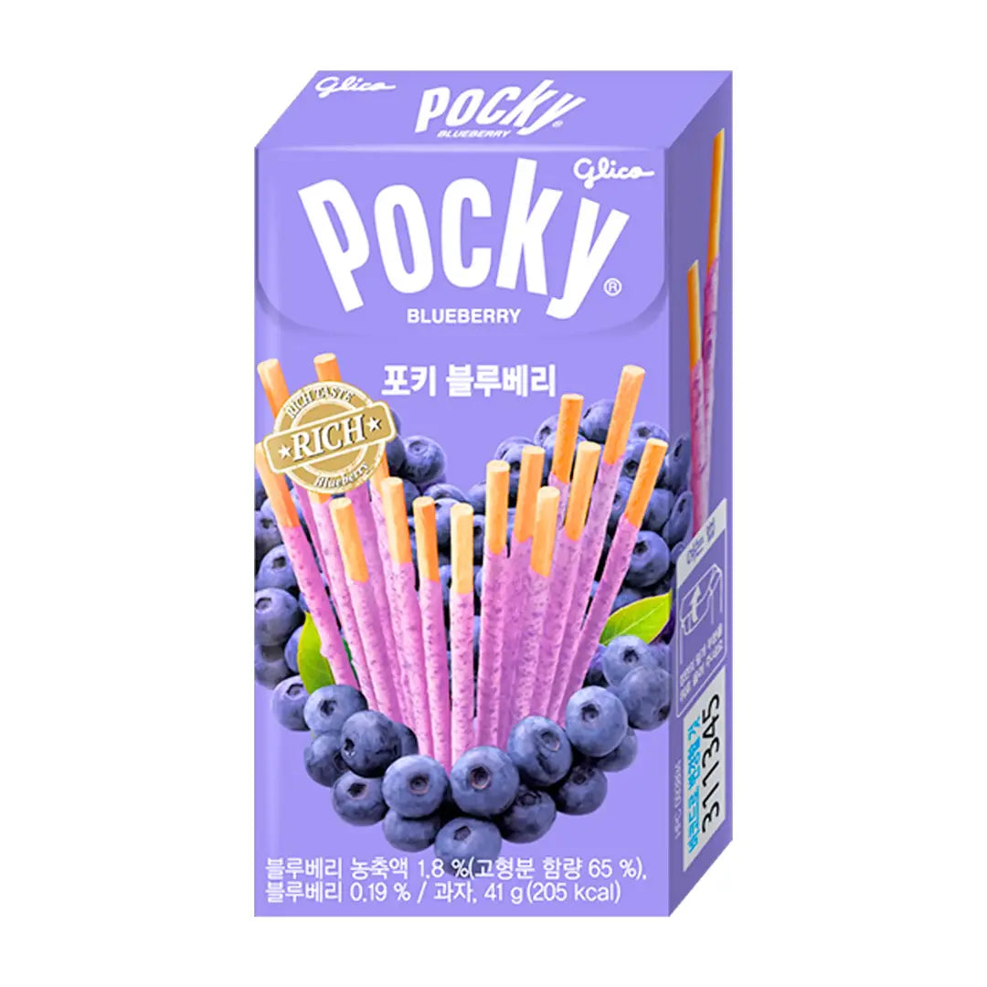 Glico Pocky Blueberry 41g/ Glico Pocky ar melleņu garšu, 41g - Oishii Asian Mart