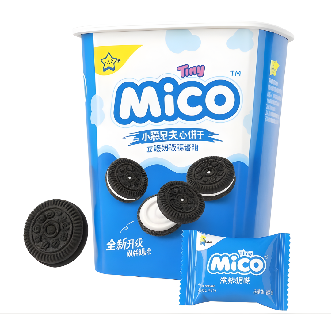 Mico Creamy Vanilla Mousse Mini Cookies 88g/ Mico krēmīgi vaniļas musses mini cepumi 88g - Oishii Asian Mart