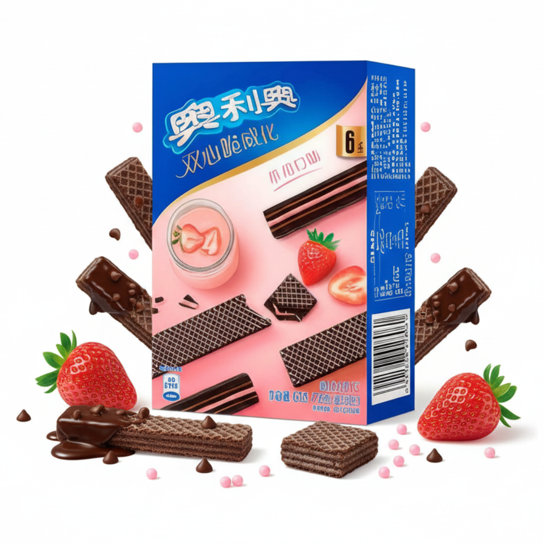 Oreo Waffles Strawberry 72g/ Oreo vafeles ar zemeņu pildījumu 72 g Oreo