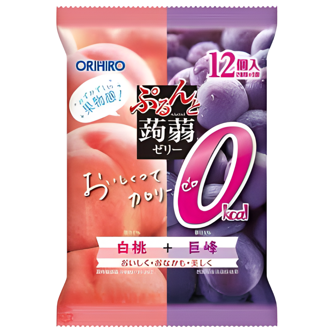 ORIHIRO Konjac Jelly Peach&Grape 216g ORIHIRO