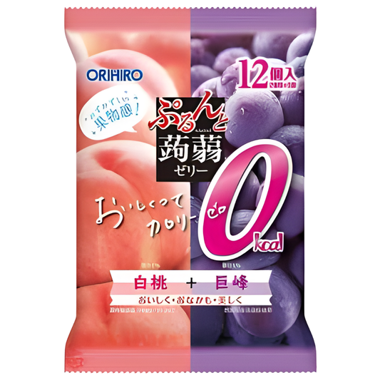 ORIHIRO Konjac Jelly Peach&Grape 216g ORIHIRO