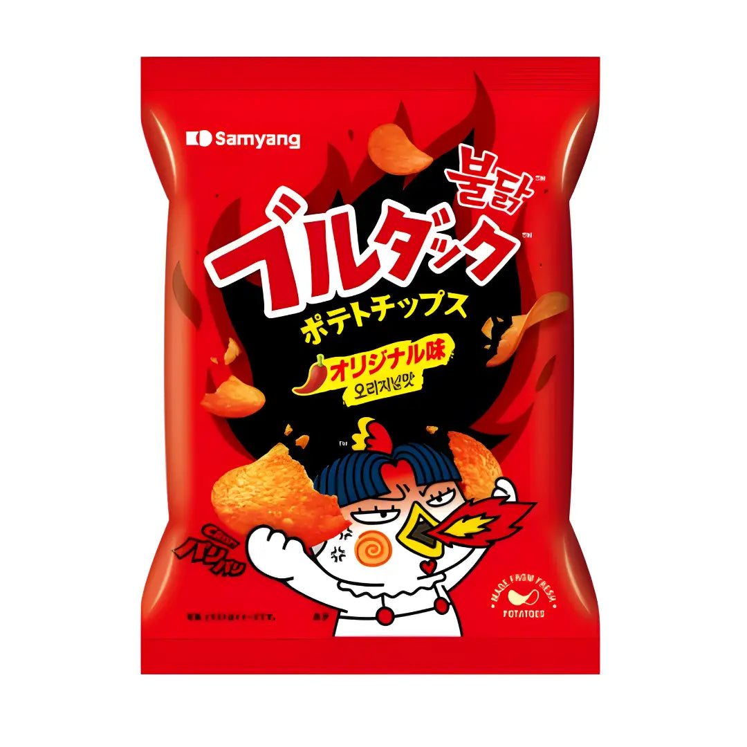 Samyang Buldak Potato Chips Original 55g/ Samyang Buldak kartupeļu čipsi "Original", 55 g Samyang