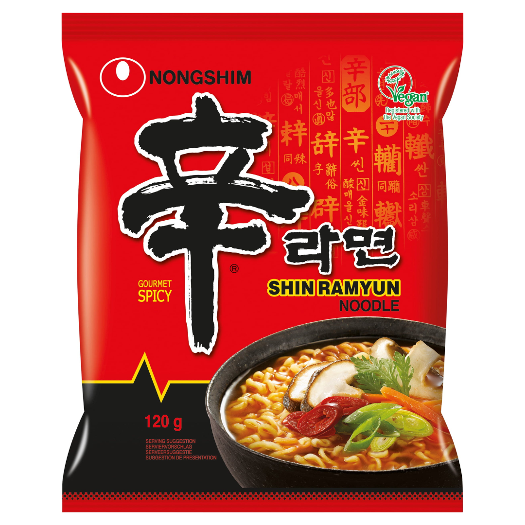 Ātrās nūdeles Red Shin Ramyun 120g/ Ātrās nūdeles Red Shin Ramyun 120g