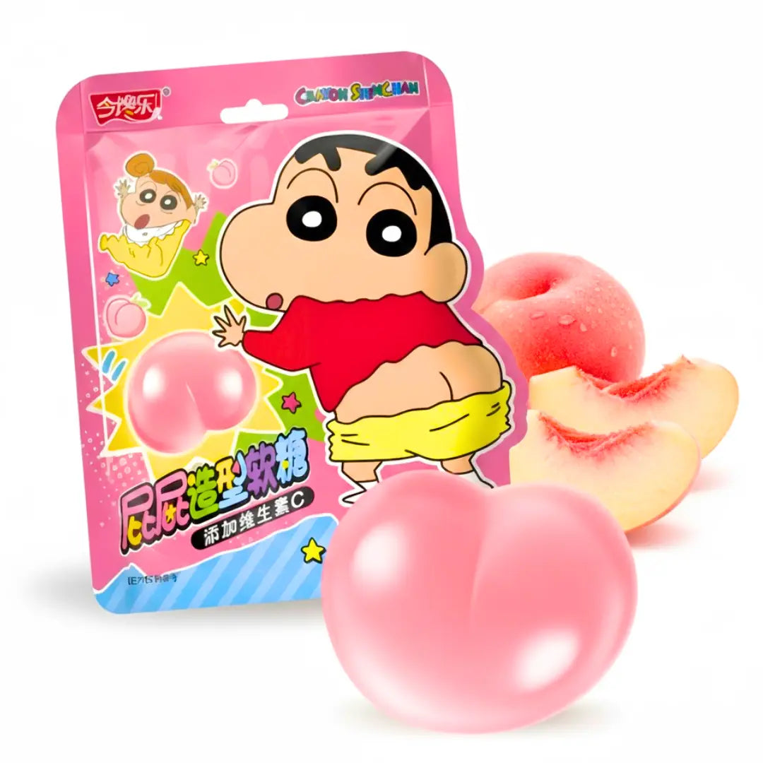 Crayon Shinchan Peach Gummy Candy 60g/ Crayon Shinchan persiku želejkonfektes 60g - Oishii Asian Mart