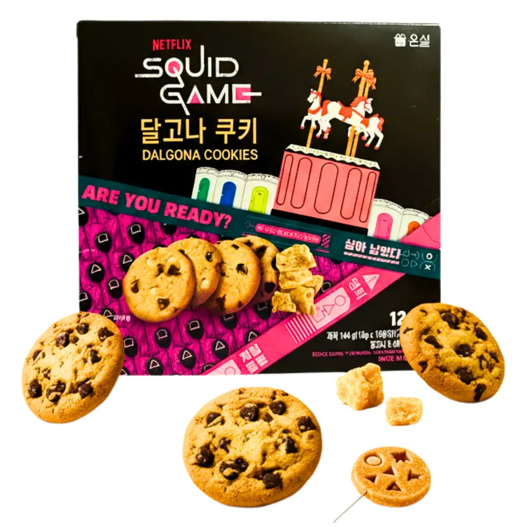 Netflix Squid Game Dalgona Cookies 144g/ Netflix Squid Game dalgonas cepumi 144g - Oishii Asian Mart