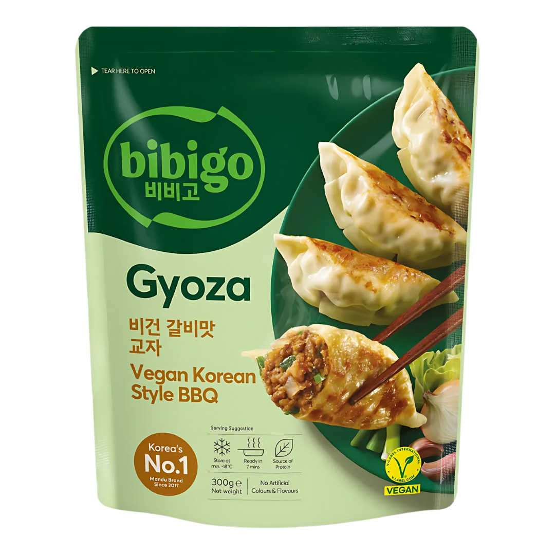 Bibigo Gyoza Vegan Korean BBQ 300g/ Bibigo Gyoza vegānie pelmeņi ar Korejiešu BBQ 300g