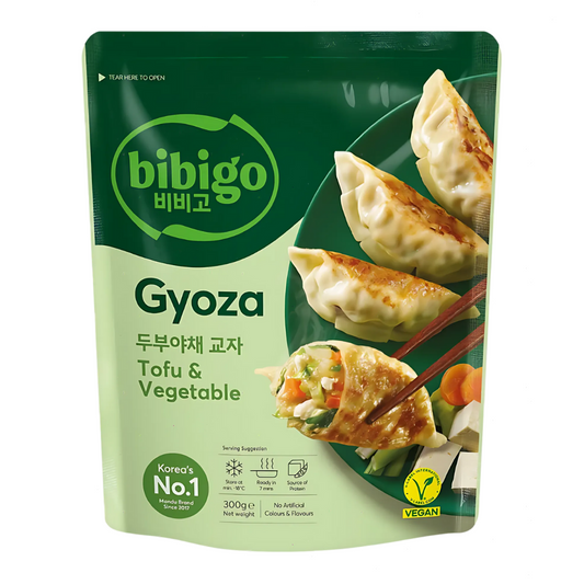 BIBIGO Gyoza pelmeņu tofu un dārzeņu 300g/ BIBIGO Gyoza pelmeņi ar tofu un dārzeņiem 300g