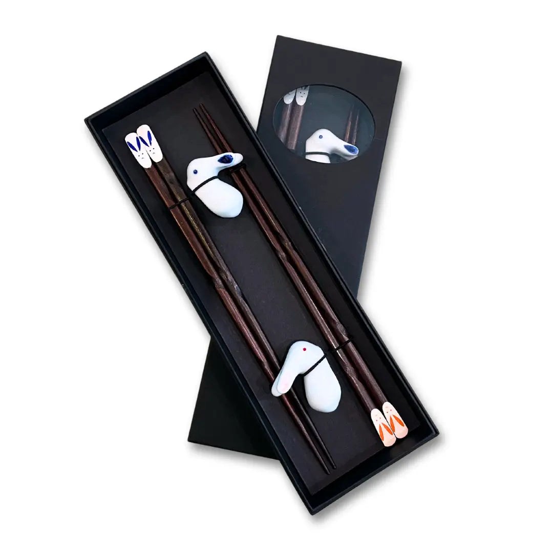 Rabbit Chopsticks box set/ Trušu irbulīšu komplekta kastīte - Oishii Asian Mart