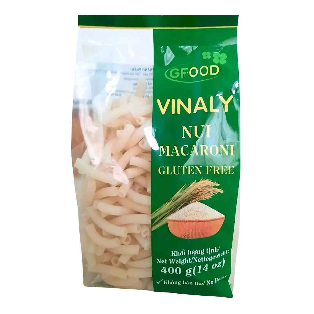 VINALY Rice Pasta Nui Gao Ong Trang 400g/ VINALY Rīsu pasta 400g