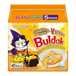 Samyang Buldak Quattro Cheese Hot Chicken Flavor 140g (5x130g)/ Samyang Buldak Kvatro Siera Assas Vistas Garšas Nūdeles 140g  (5x130g)