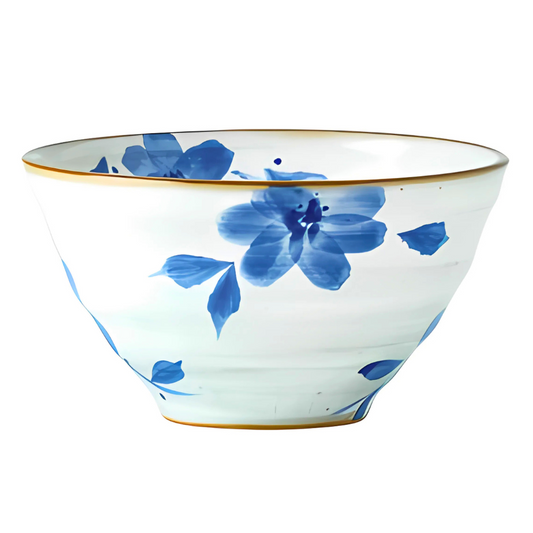 Ceramic Bowl Blue Sakura/ Keramikas bļoda Zilā Sakura Oishii Asian Mart