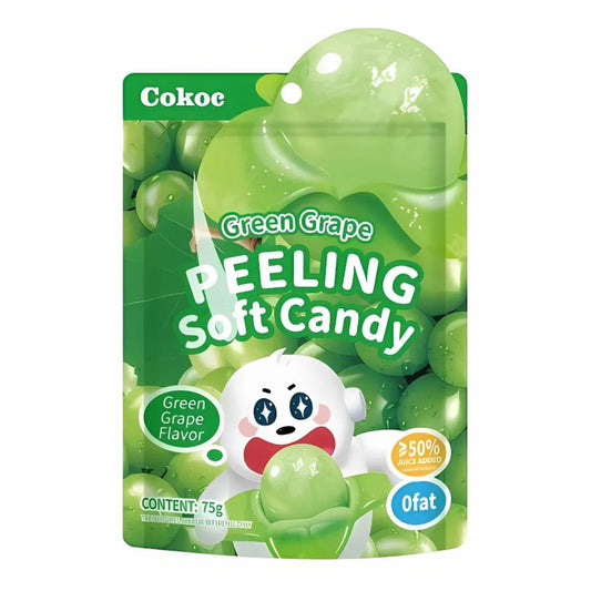 COKOC Peelable Grape Gummies 75g/ COKOC mizojamās vīnogu želejkonfektes 75g - Oishii Asian Mart