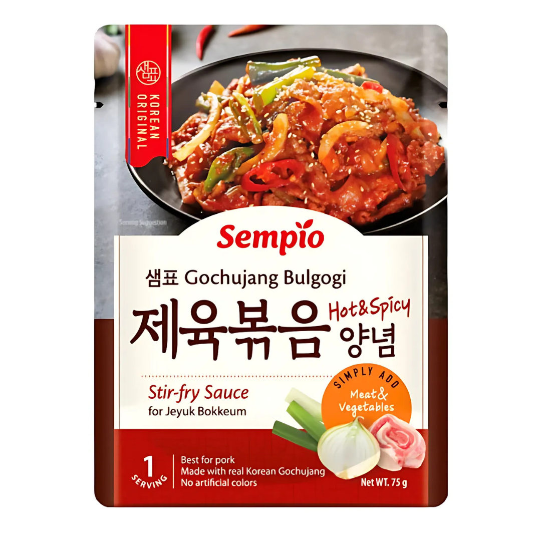 SEMPIO Gochujang Bulgogi maisītā cepamā mērce Hot&amp;Spicy 75g/ SEMPIO Gochujang Bulgogi maisītā cepta mērce Mērce Pikanta 75g