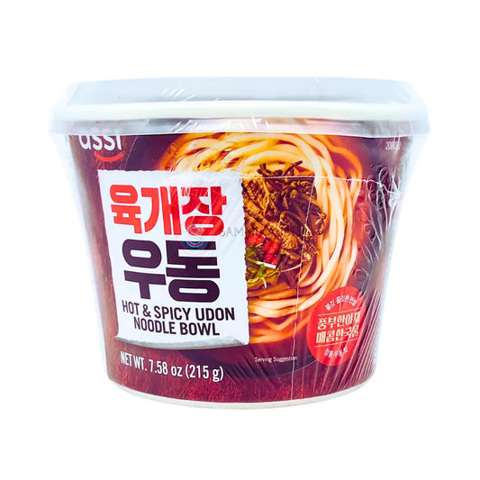 Assi Fresh Hot & Spicy Udon Noodle Bowl 215g/ Assi Svaigi Asi Udon Nūdeles Bļodā 215g Assi