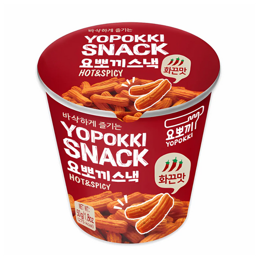 Yopokki Snack - Hot &amp; Spicy 50g/ Yopokki Uzkoda - Asa un pikanta 50g