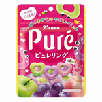 KANRO Pure Assorted Fruit Gummies 63g/ KANRO Pure dažādu augļu gumijas konfektes 63g