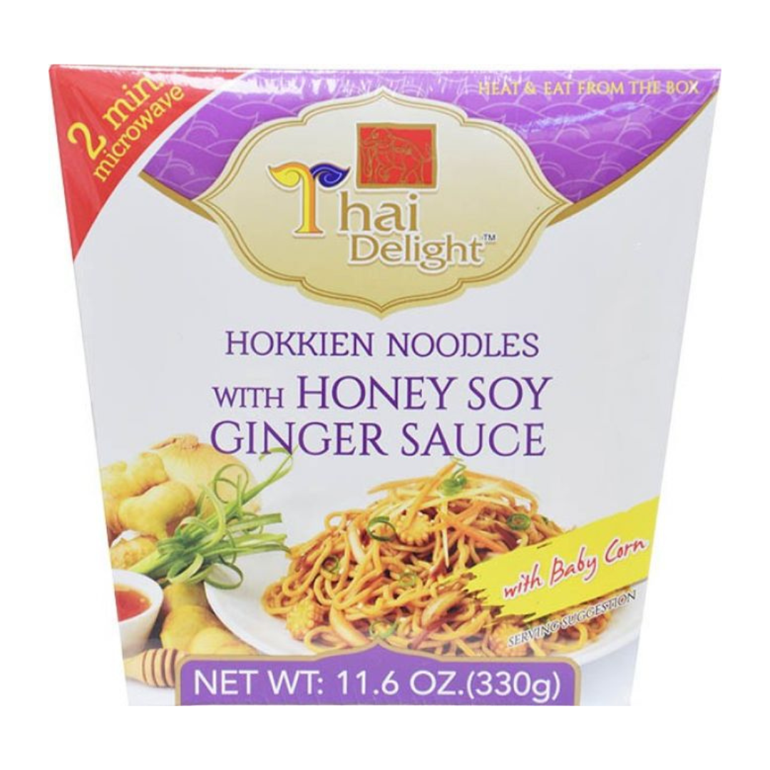 Thai Delight Hokkien Nudeln Honey Soy Ginger 330g/ Taizemes gardums Hokkien nūdeles ar medus, sojas un ingvera mērci, 330 g