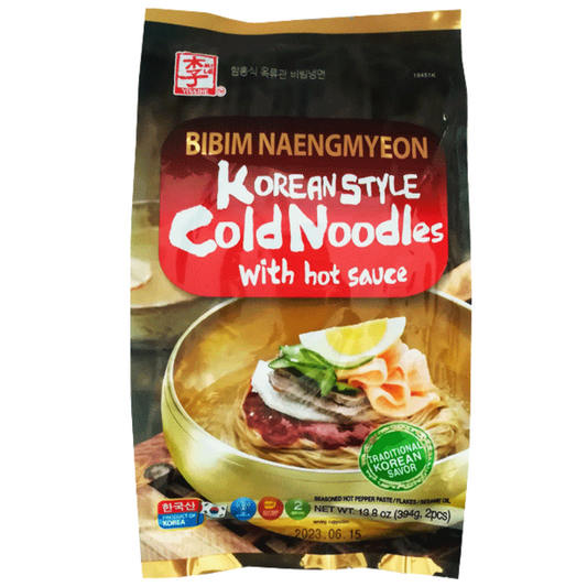 YISSINE Korean Cold Noodle with Hot Sauce 2 Serving/ YISSINE Korejiešu aukstās nūdeles ar aso mērci, 2 porcijas