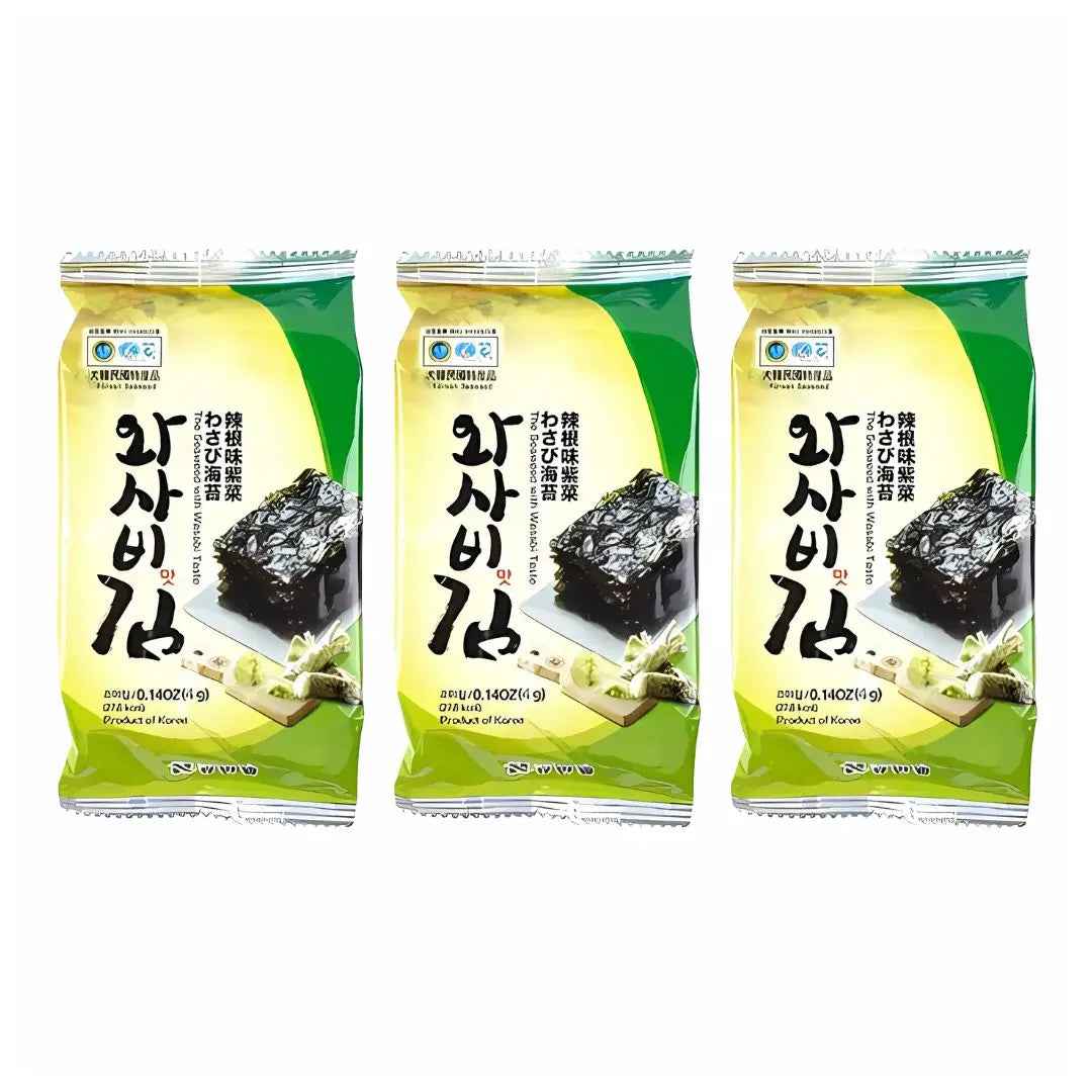 Humanwell Seaweed Wasabi 12g (3gab)	Humanwell jūraszāles ar vasabi 12g (3 gab.)