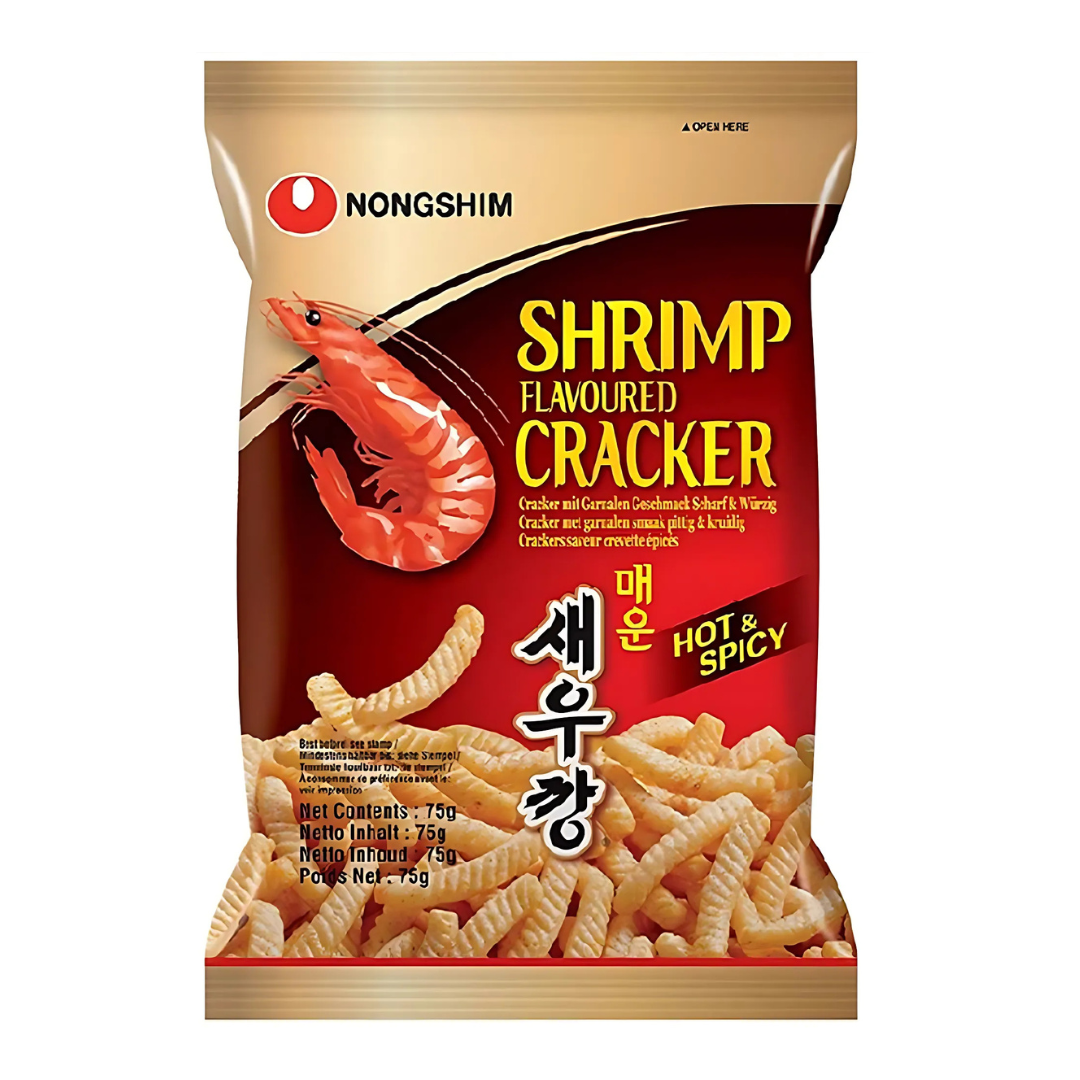 NONGSHIM garneļu čipsi Hot&amp;Spicy/ NONGSHIM garneles čipsi Asi un Pikanti