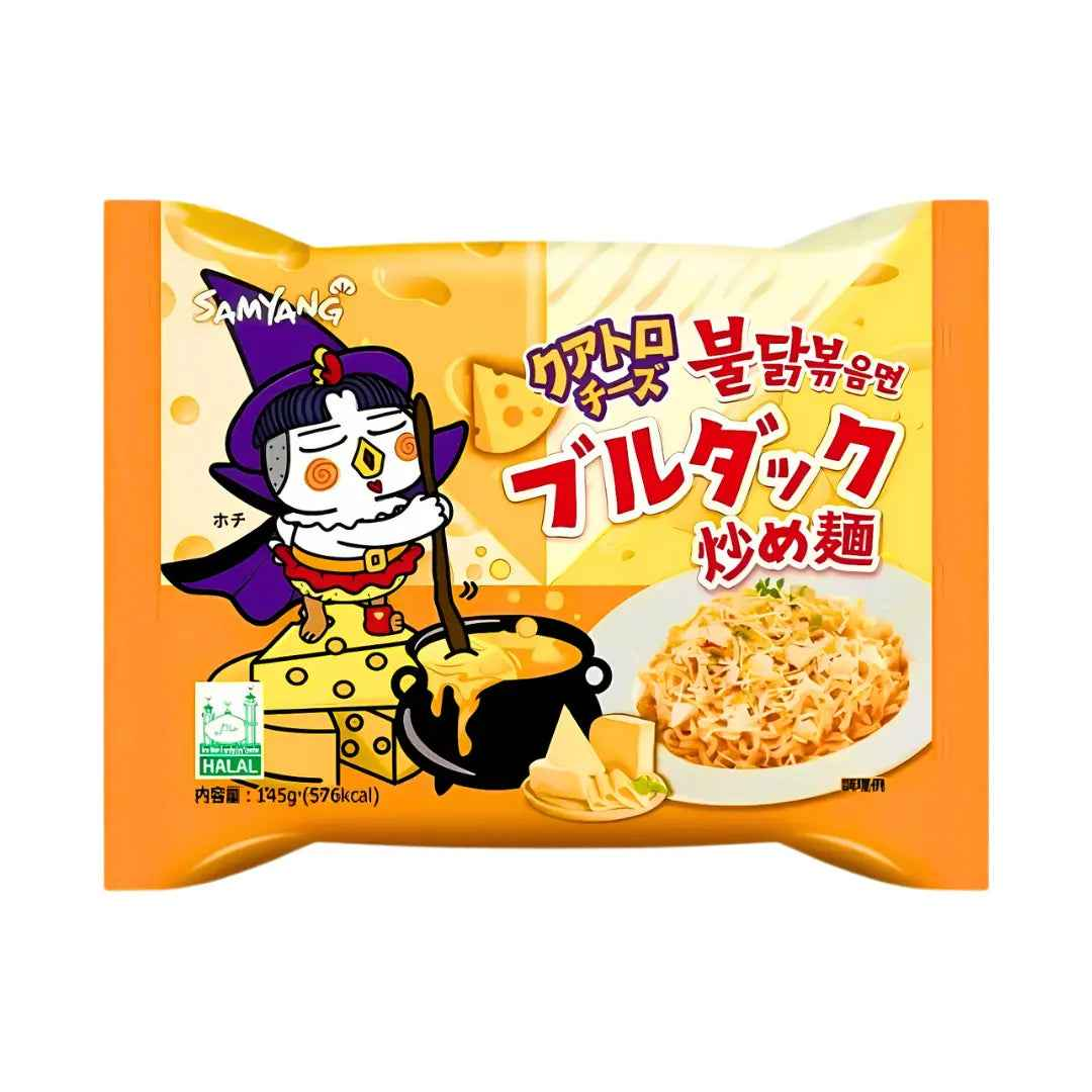 Samyang Buldak Quattro Cheese Flavor 140g/ Samyang Buldak Četri Sieri Nūdeles 140g