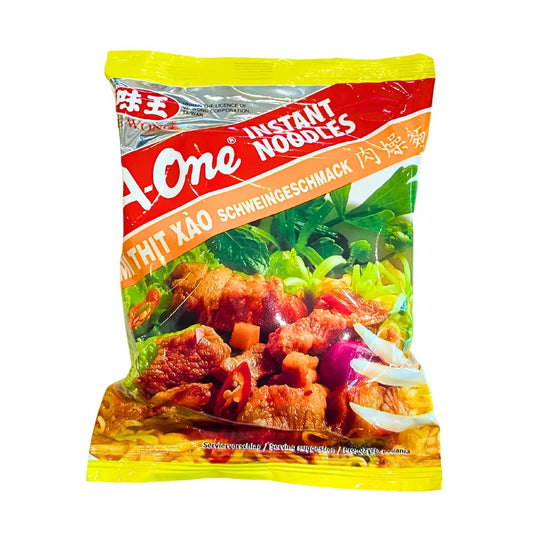 A-ONE Instant stir fried pork noodle/ A-ONE ātri pagatavojamas ceptas cūkas gaļas nūdeles A-One
